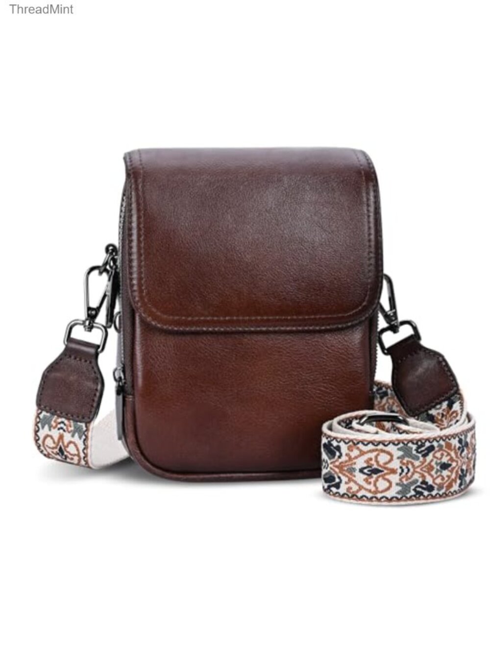 Genuine Leather Small Crossbody Bag Women RFID Anti-Theft Phone Purse